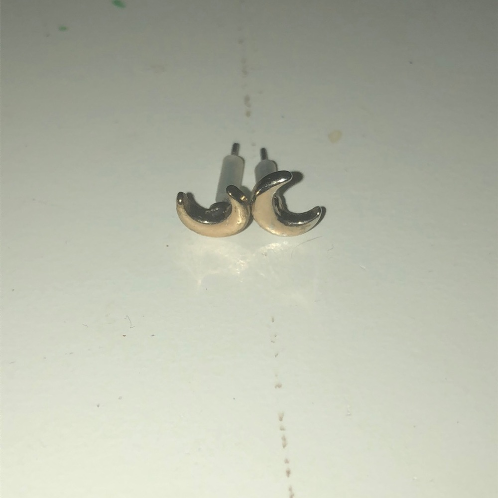 Crescent moon studs!
